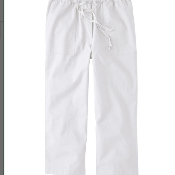 L. L. BEAN LADIES SUNSMART UPF 50+ SUPPLEX WHITE CAPRI DRAWSTRING PANTS - Picture 2 of 12
